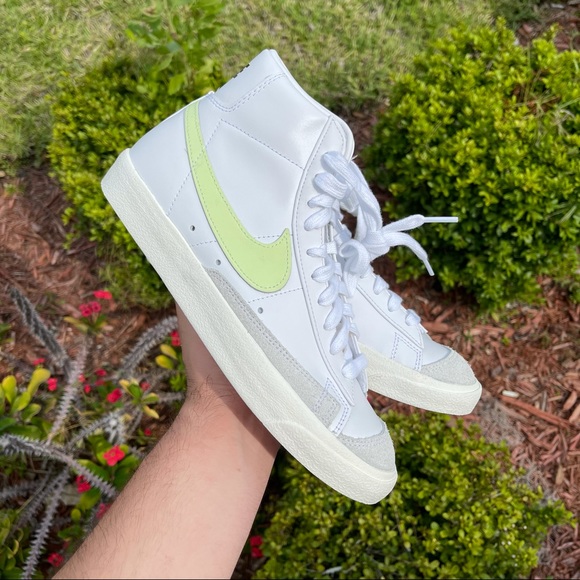 green swoosh blazers